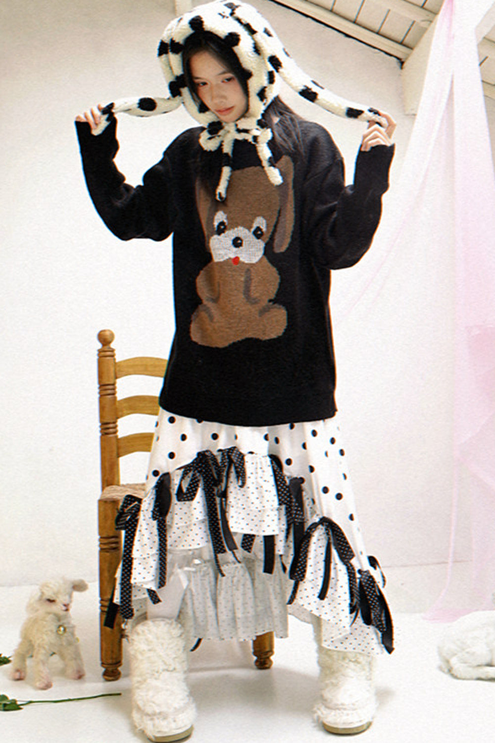 Maglione da fiaba con cucciolo
