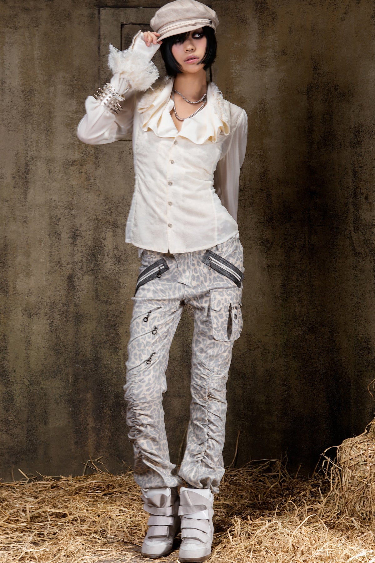 Layered Collar Chiffon Shirt