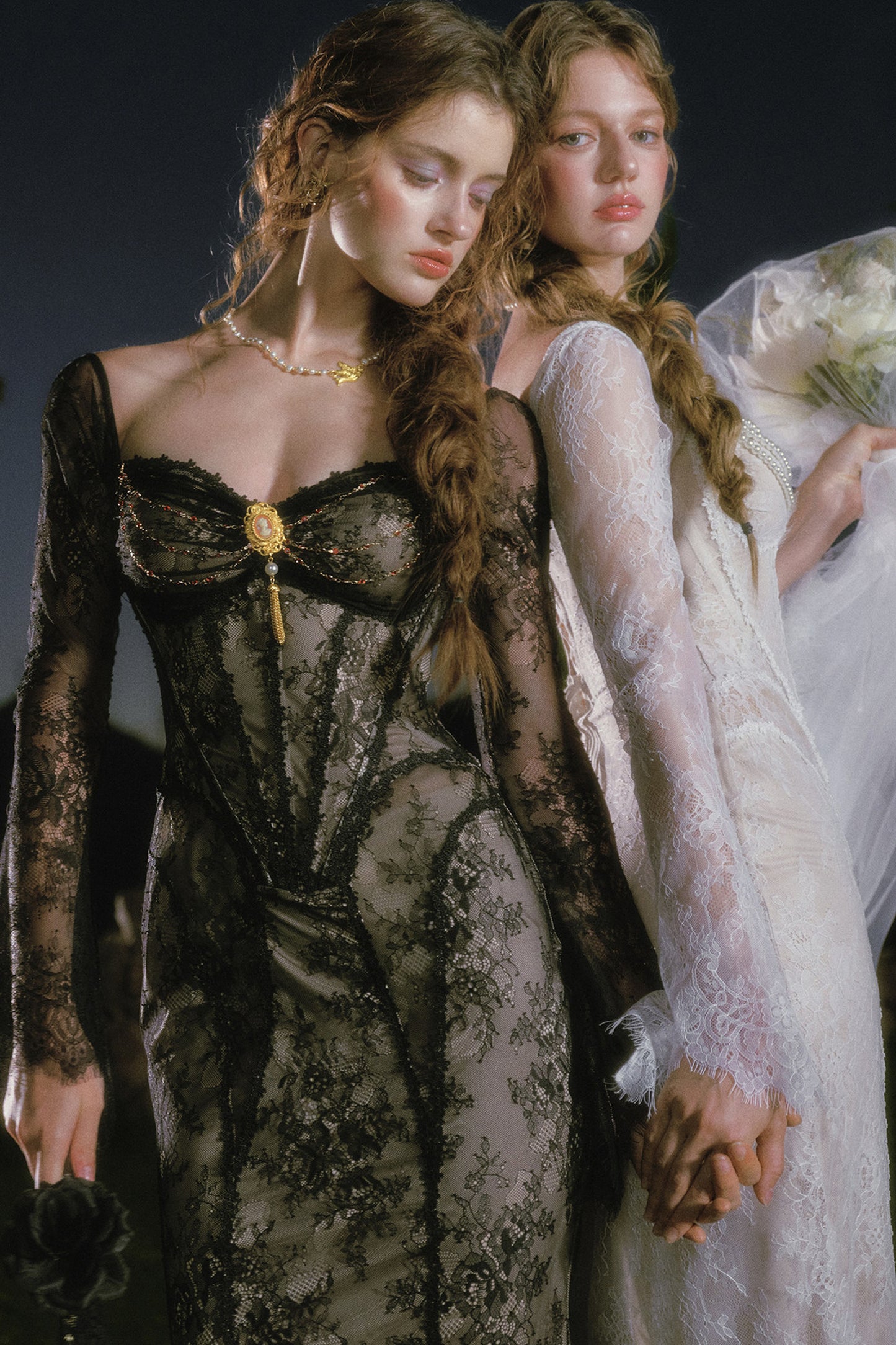 French Lace Fishtail Dress
