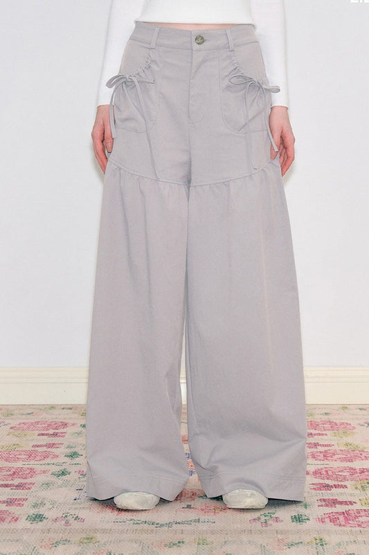 High-Waisted Wide-Leg Long Pants