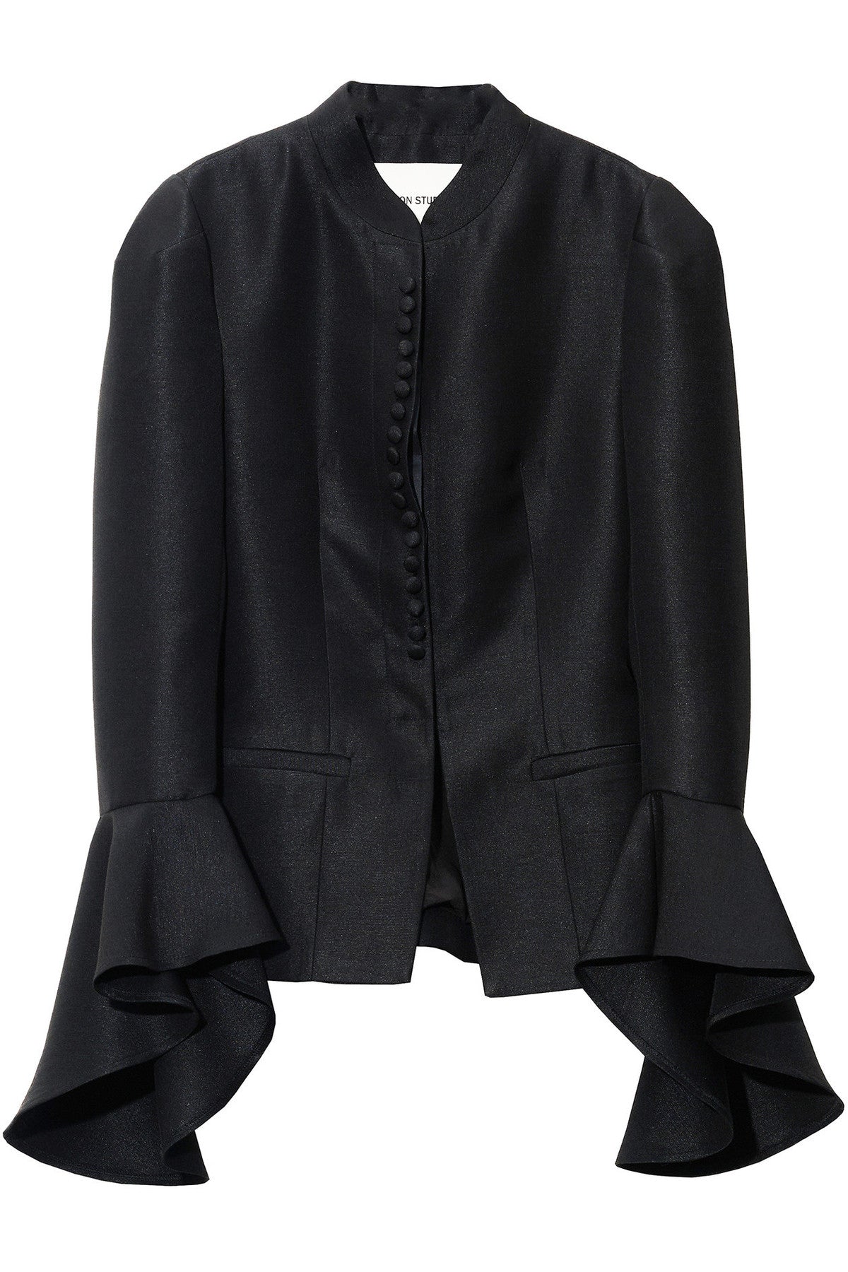 Button-Decorated Bell-Sleeve Jacket