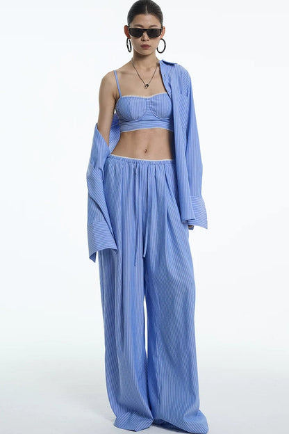 Nautical Striped Lace Pants