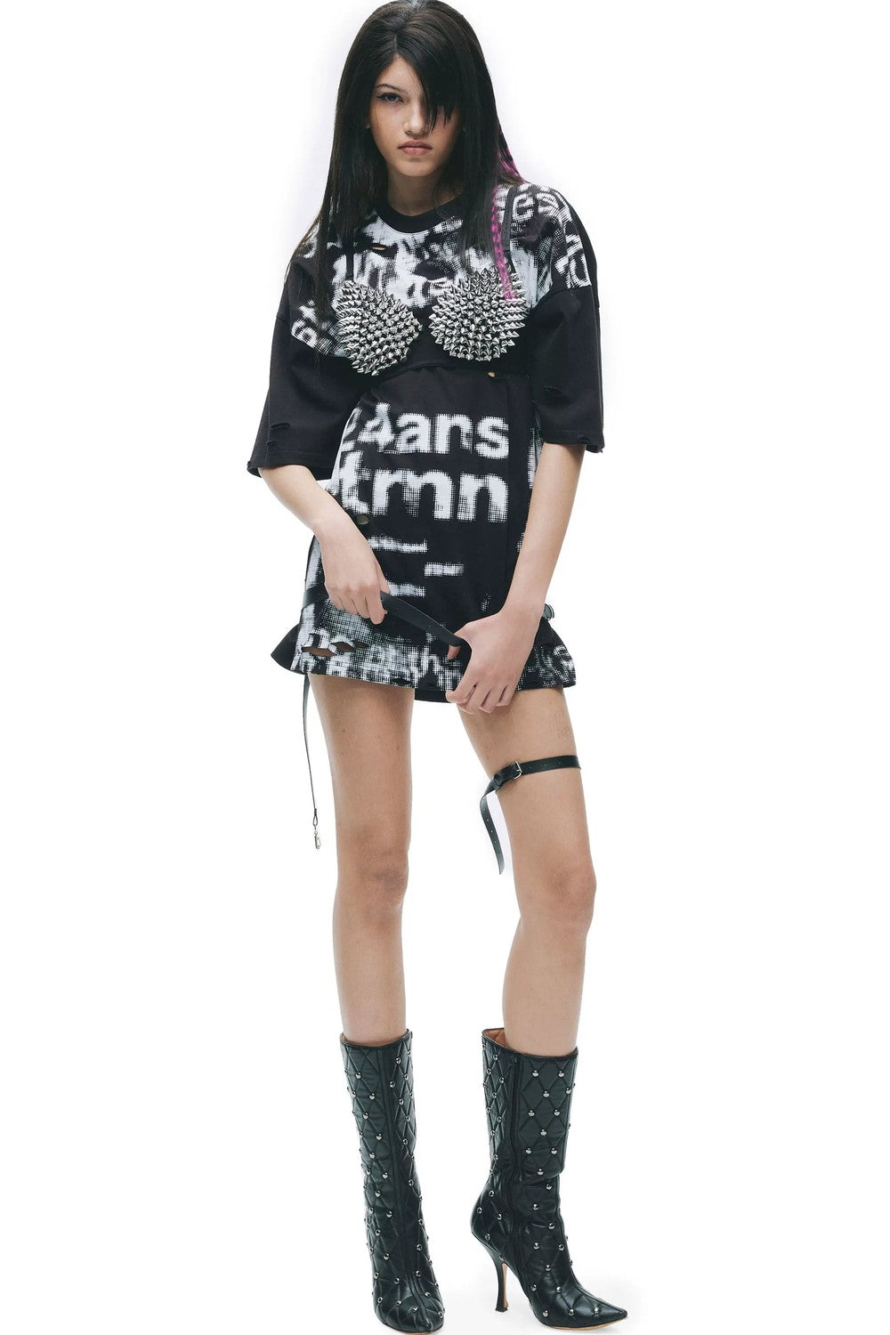 Laser Burned Floral Short Sleeve Top