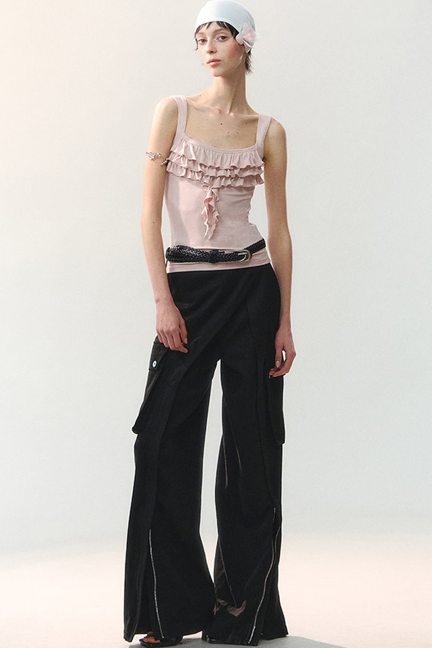 Square Neck Ruffle Camisole