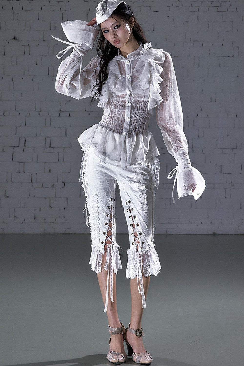 Lace Ruffle Collar Blouse