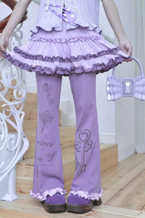 Dreamcore Lace Flared Pants