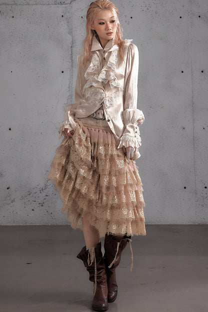 A-Line Tiered Cake Skirt