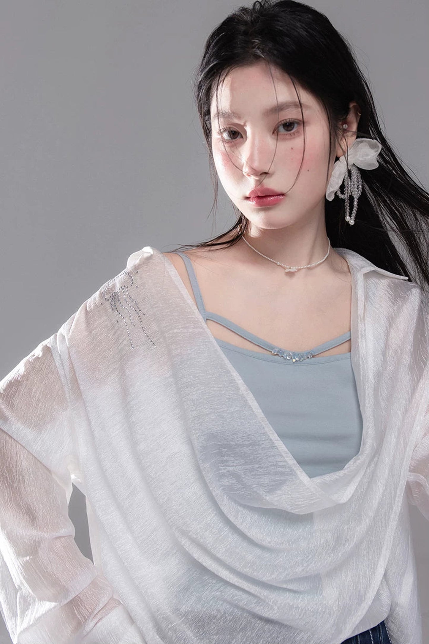 Flowing Irregular Knit Vest Set