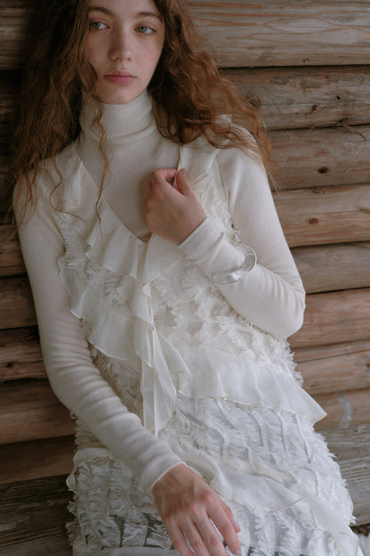 Asymmetrical Ruffle Chiffon Dress