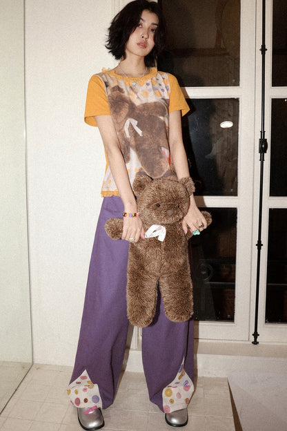 Polka Dot Bear Lace Tee