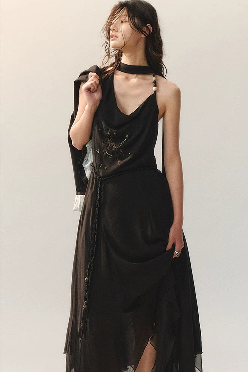 Moon Shadow Embroidered Dress