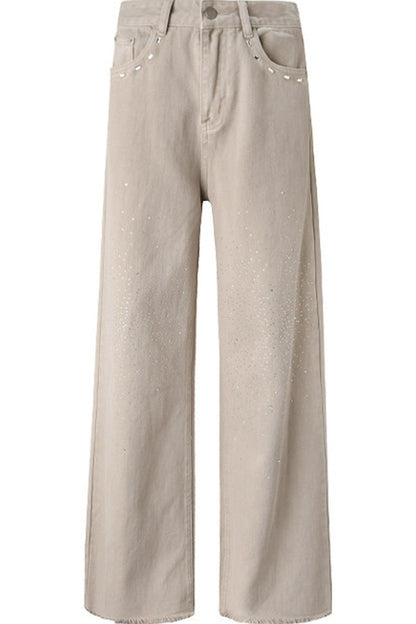 Desert Star Rhinestone Wide-Leg Jeans