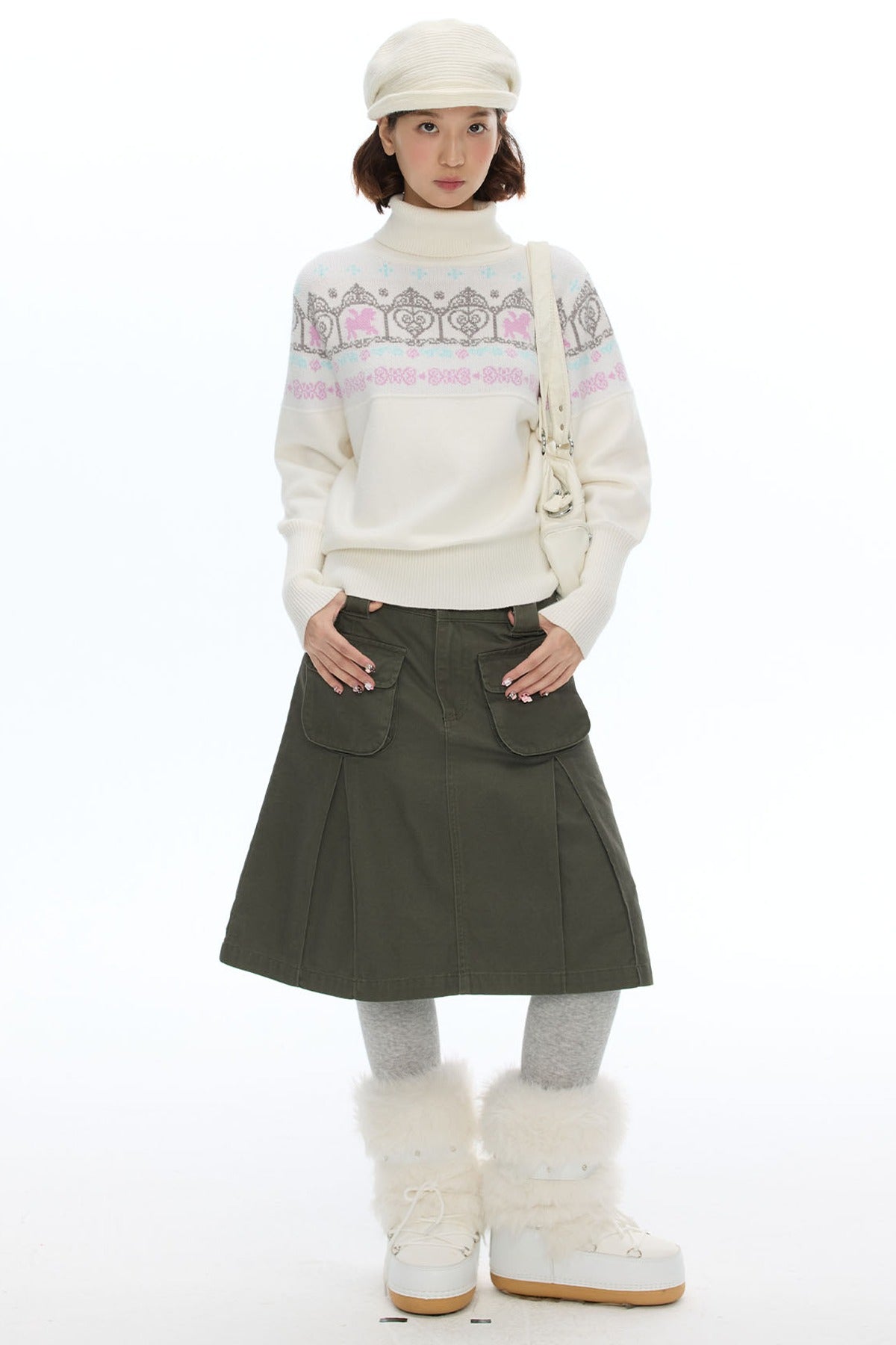Batwing Sleeve Fair Isle Sweater