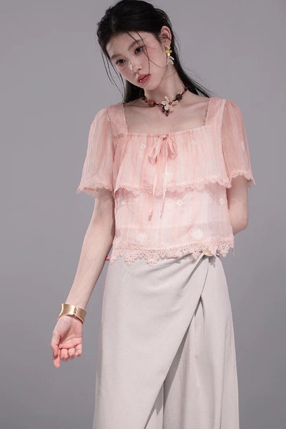 Asymmetrical Knot Wide-Leg Pants