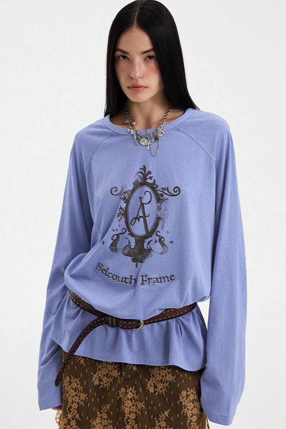 Retro Magic Mirror Patch Embroidery Tee