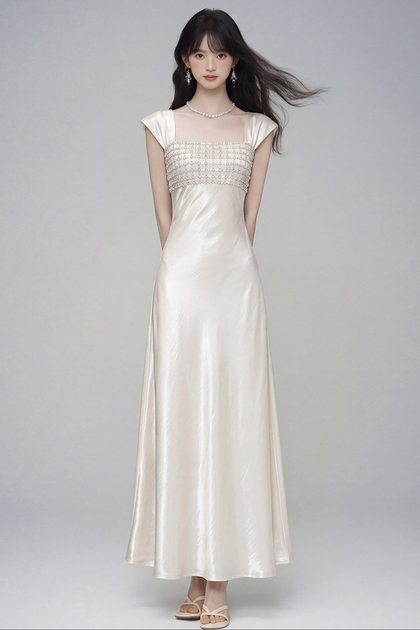 Moonlight Satin Evening Dress