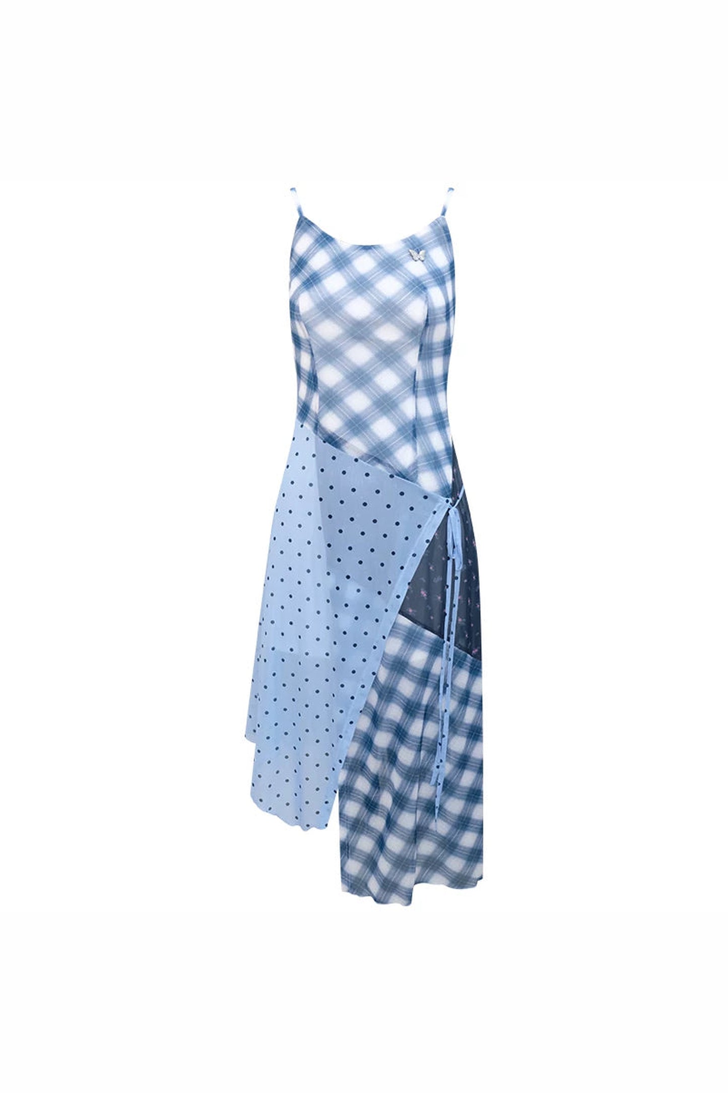 Mist Blue Polka Dot Dress