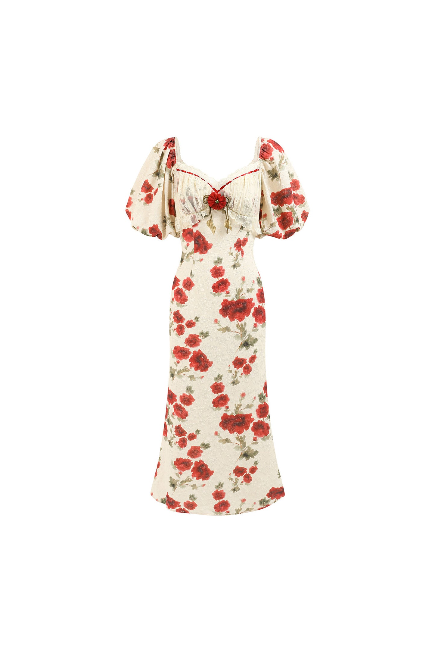 French Pastoral Floral Base Layer Top and Dress Set-Up