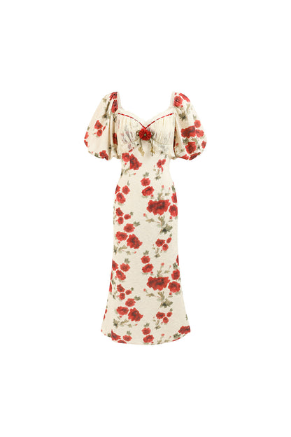 French Pastoral Floral Base Layer Top and Dress Set-Up