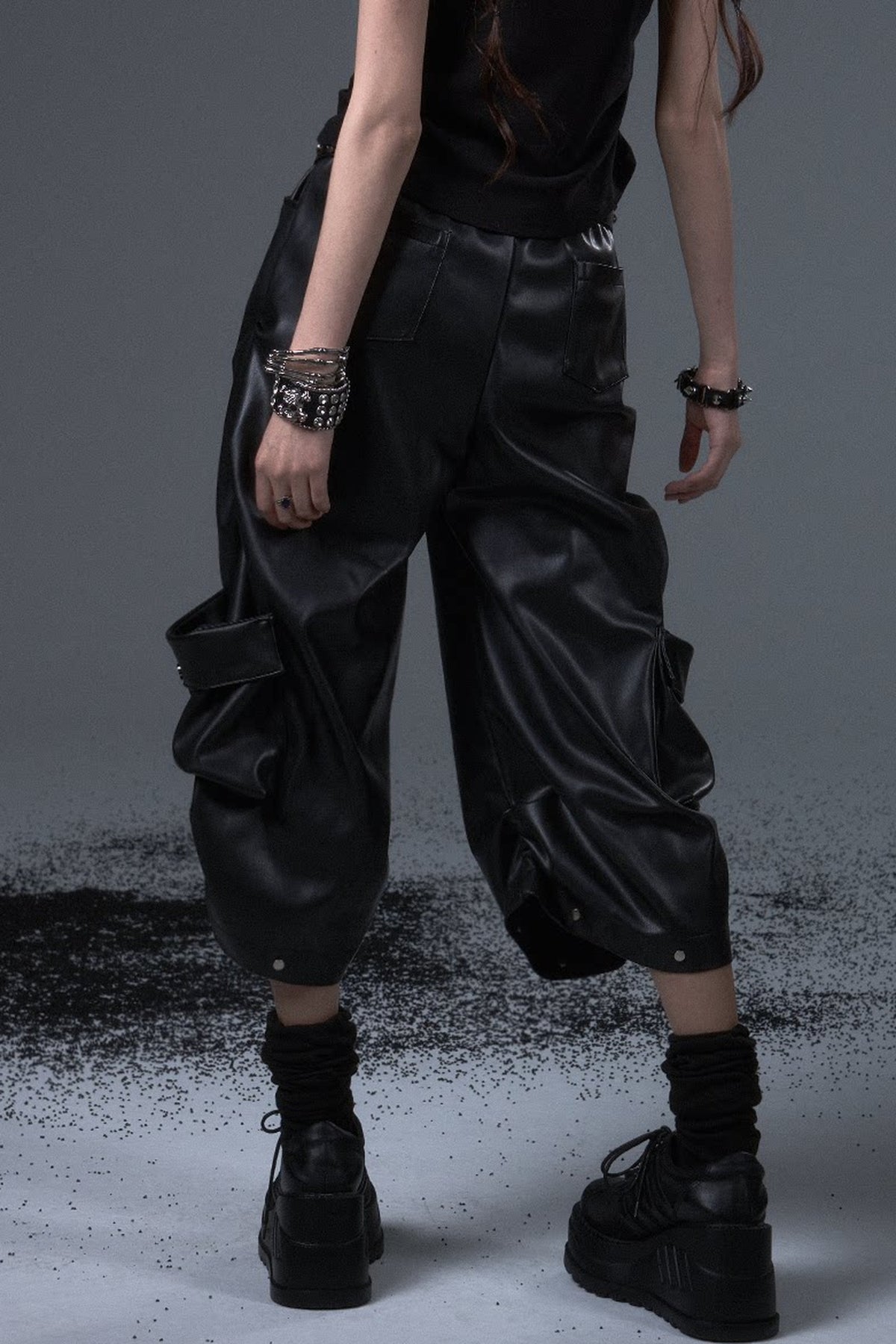 Street Punk Lantern Leather Pants