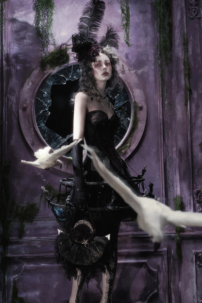 Gothic Sparkling Tassel Handheld Shoulder Handbag