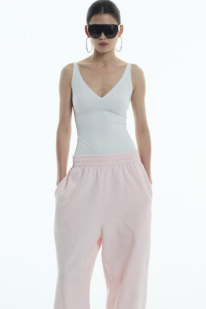 Cloud White V-Neck Seamless Camisole