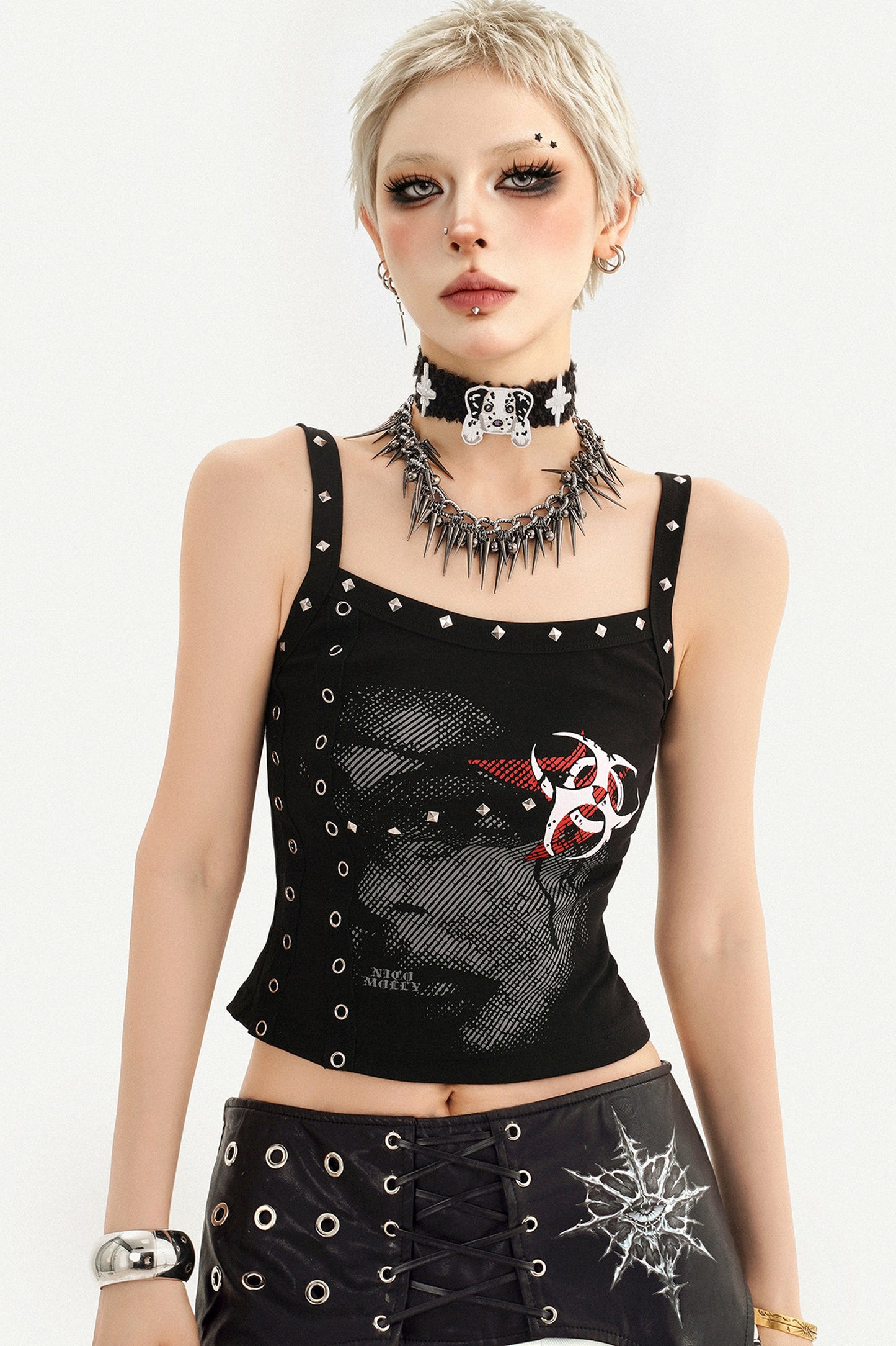 Studded Graffiti Camisole