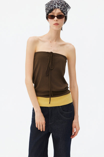 Lyocell Patchwork Tube Top