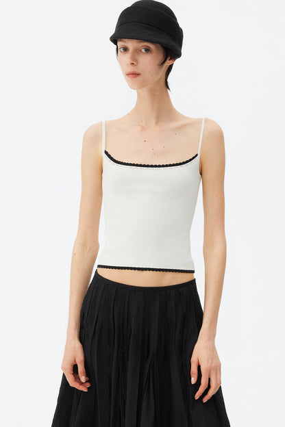 Color-Block Lace Knit Camisole