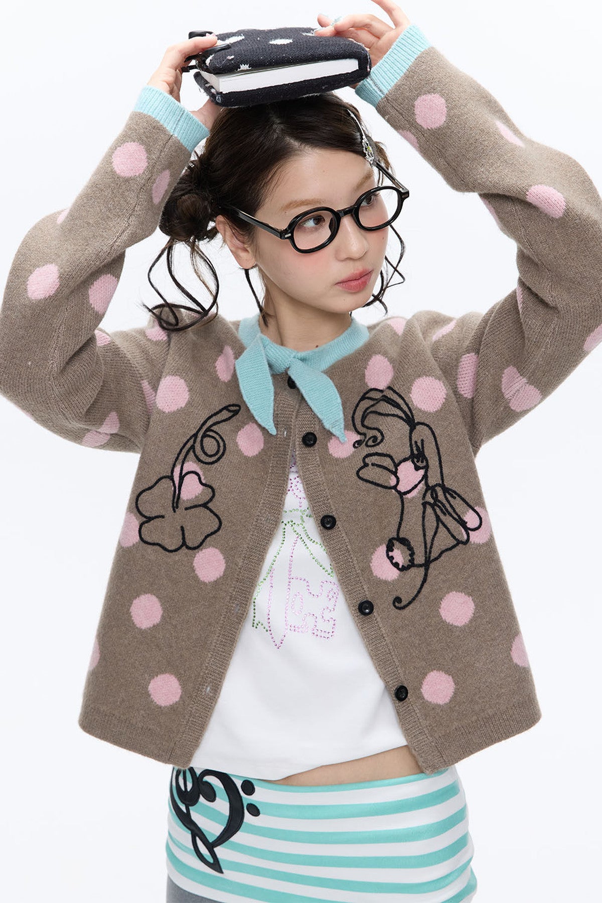 Mint Green Polka Dot Cardigan