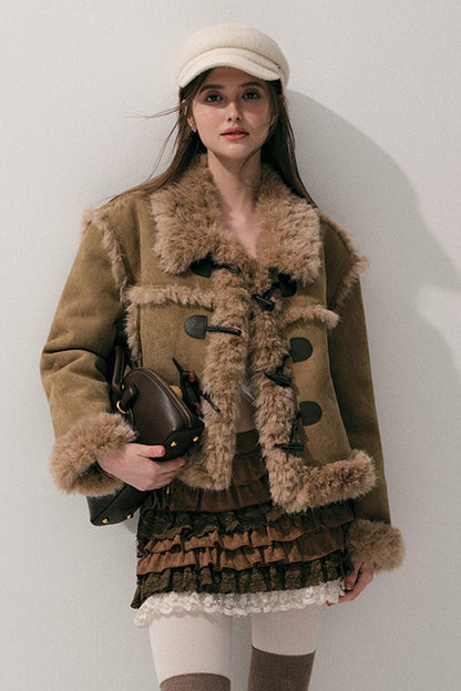 Caramel Eco-Fur Coat