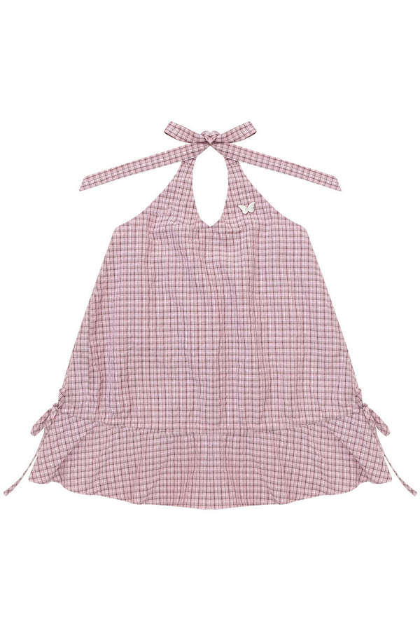 Sea Salt Plaid Halter Top