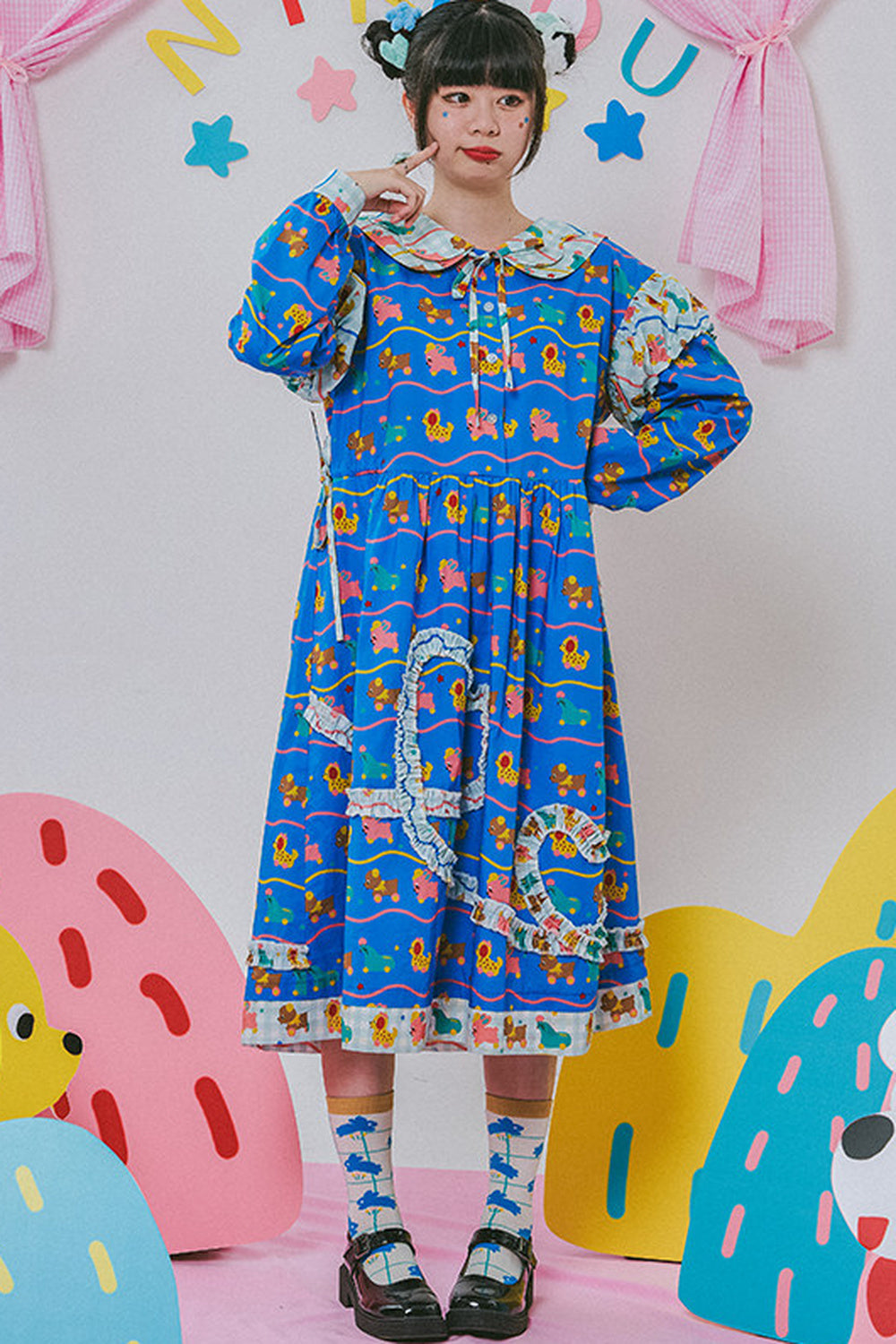 Original Floral Lace Long-Sleeve Dress
