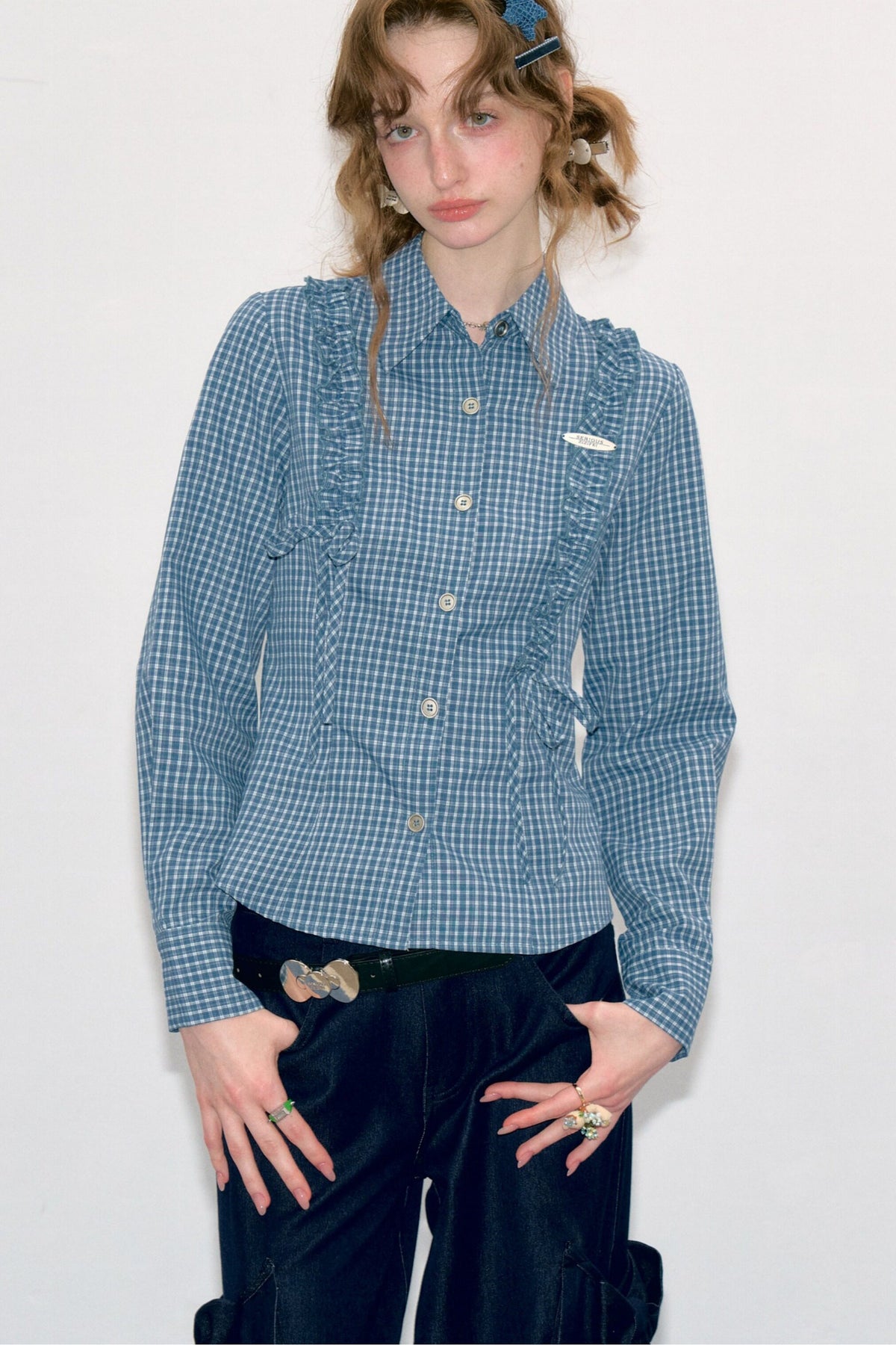 Blue Plaid Long Sleeve Shirt