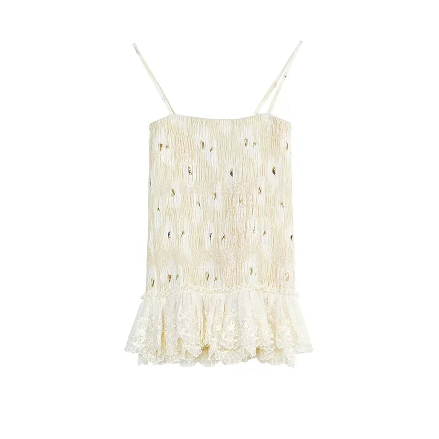 Silk Embroidered Lace Camisole