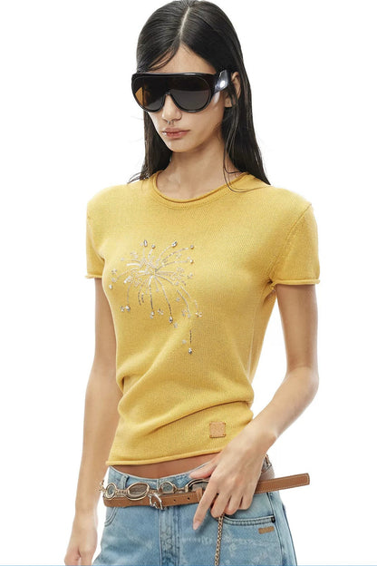 Fireworks Beaded Knit Tee