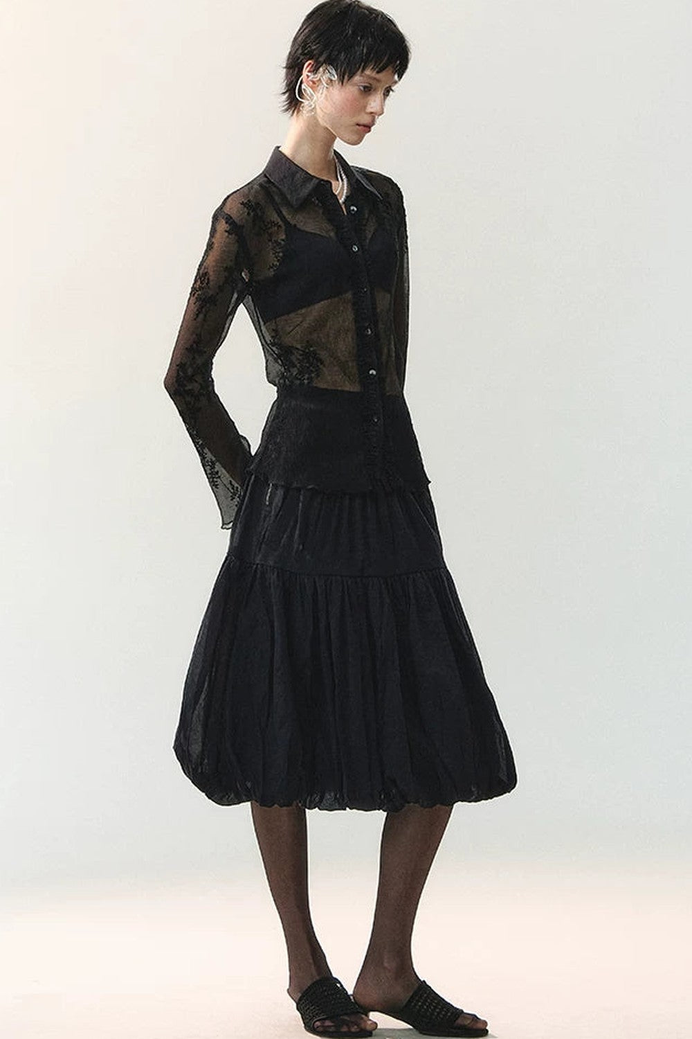 Mansha Tulle A-Line Skirt