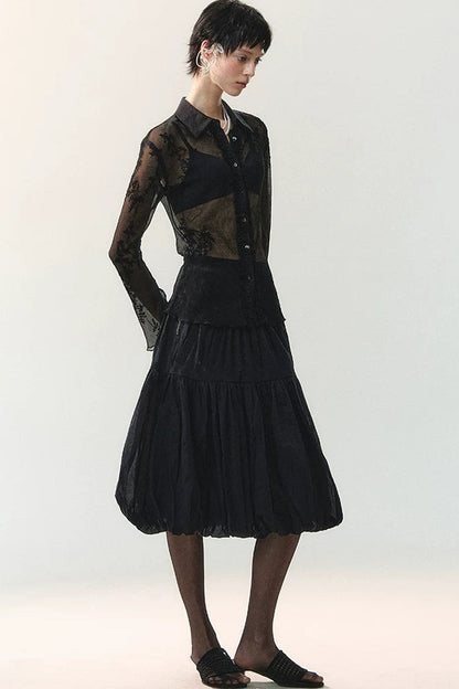 Mansha Tulle A-Line Skirt