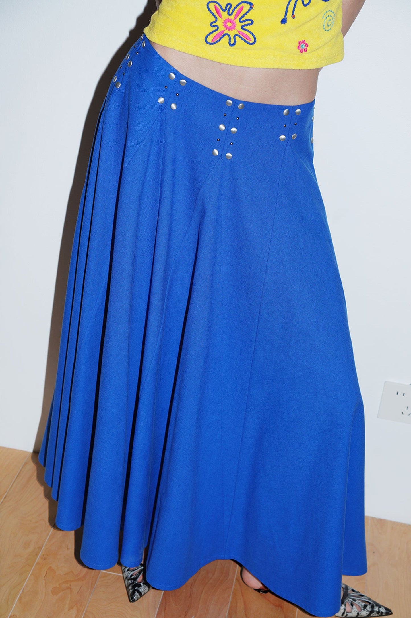 Rhinestone A-Line Skirt