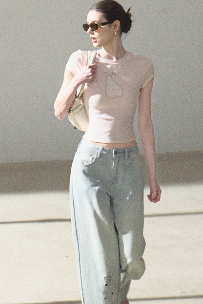 Lace Short Sleeve Top