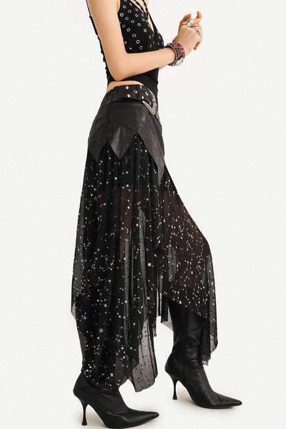 Black Deep V-Neck Metal Grommet Camisole