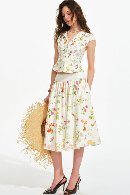Retro Floral Hand-Painted Set-Up