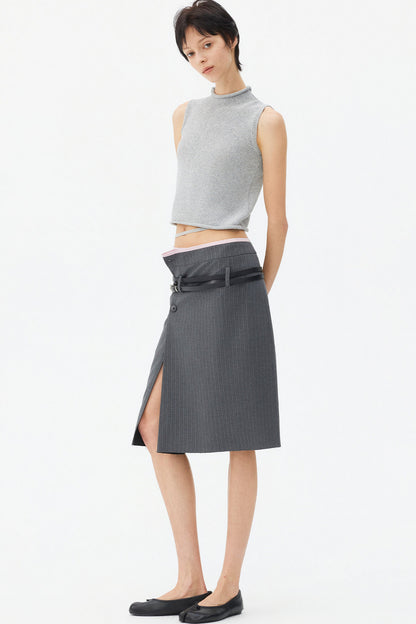 Wool Linen Knit Tank and Skirt Set-Up