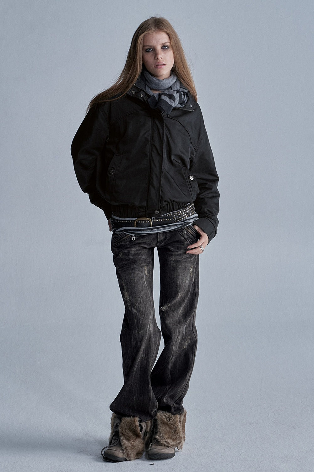 Fleece Lined Nylon Jacket