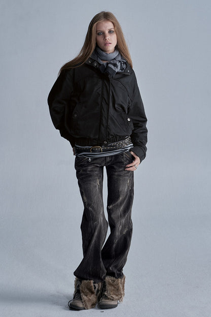 Fleece Lined Nylon Jacket