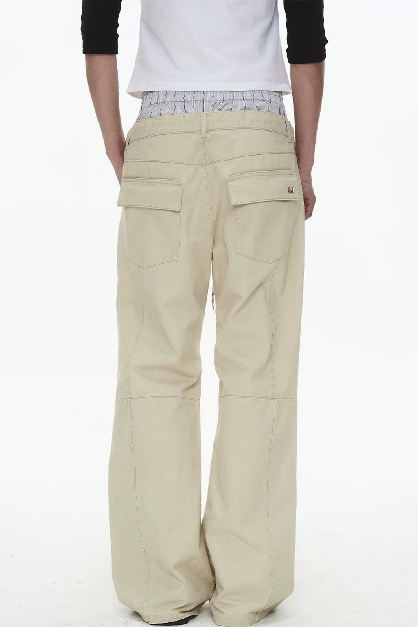 Retro Distressed Flared Pants