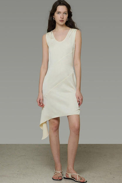 Irregular Hem U-Neck Dress