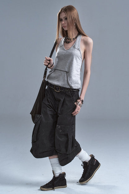 Halter Neck Color-Blocked Camisole