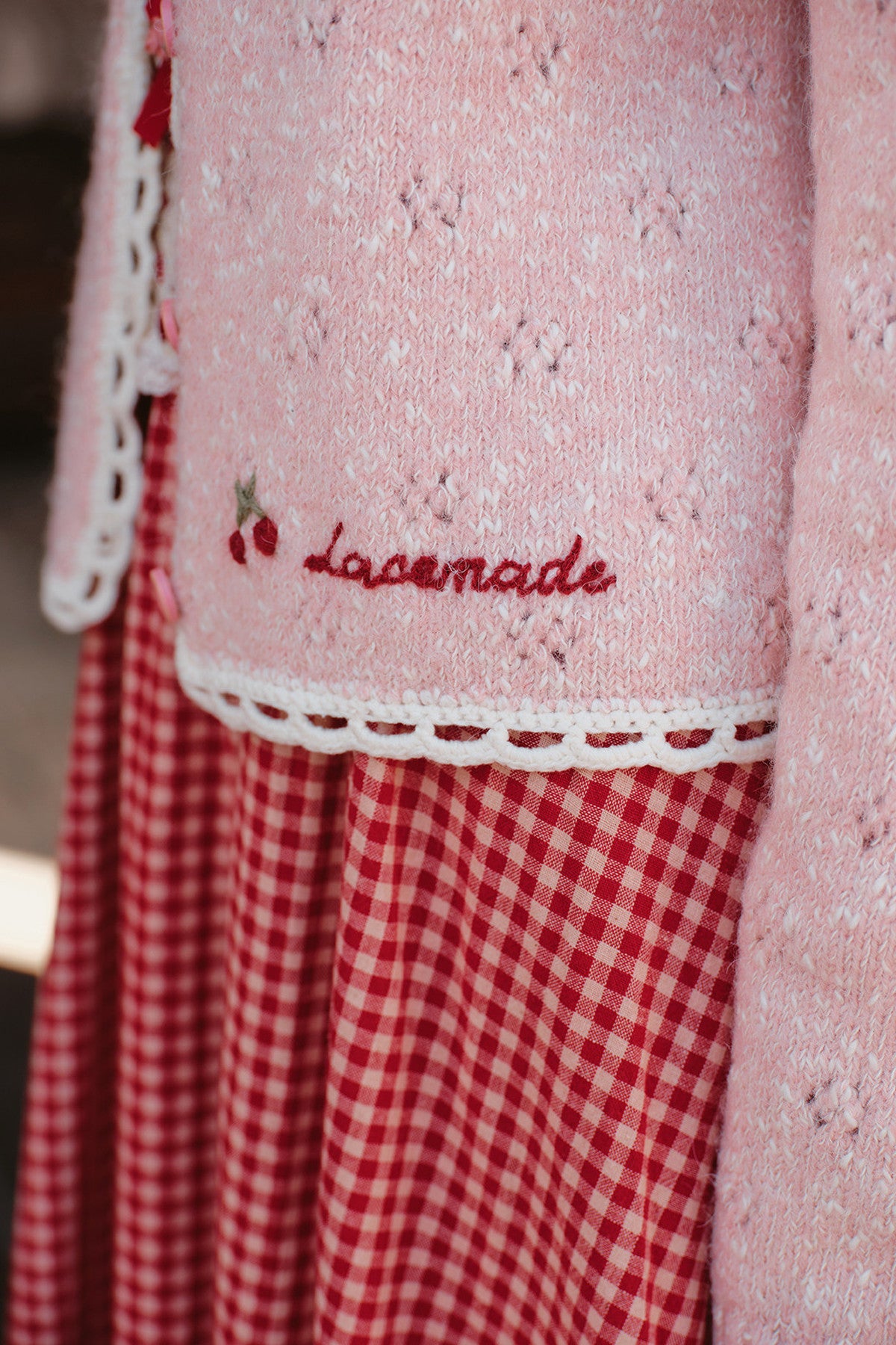 Strawberry Christmas Tree Wool Knit Set-Up