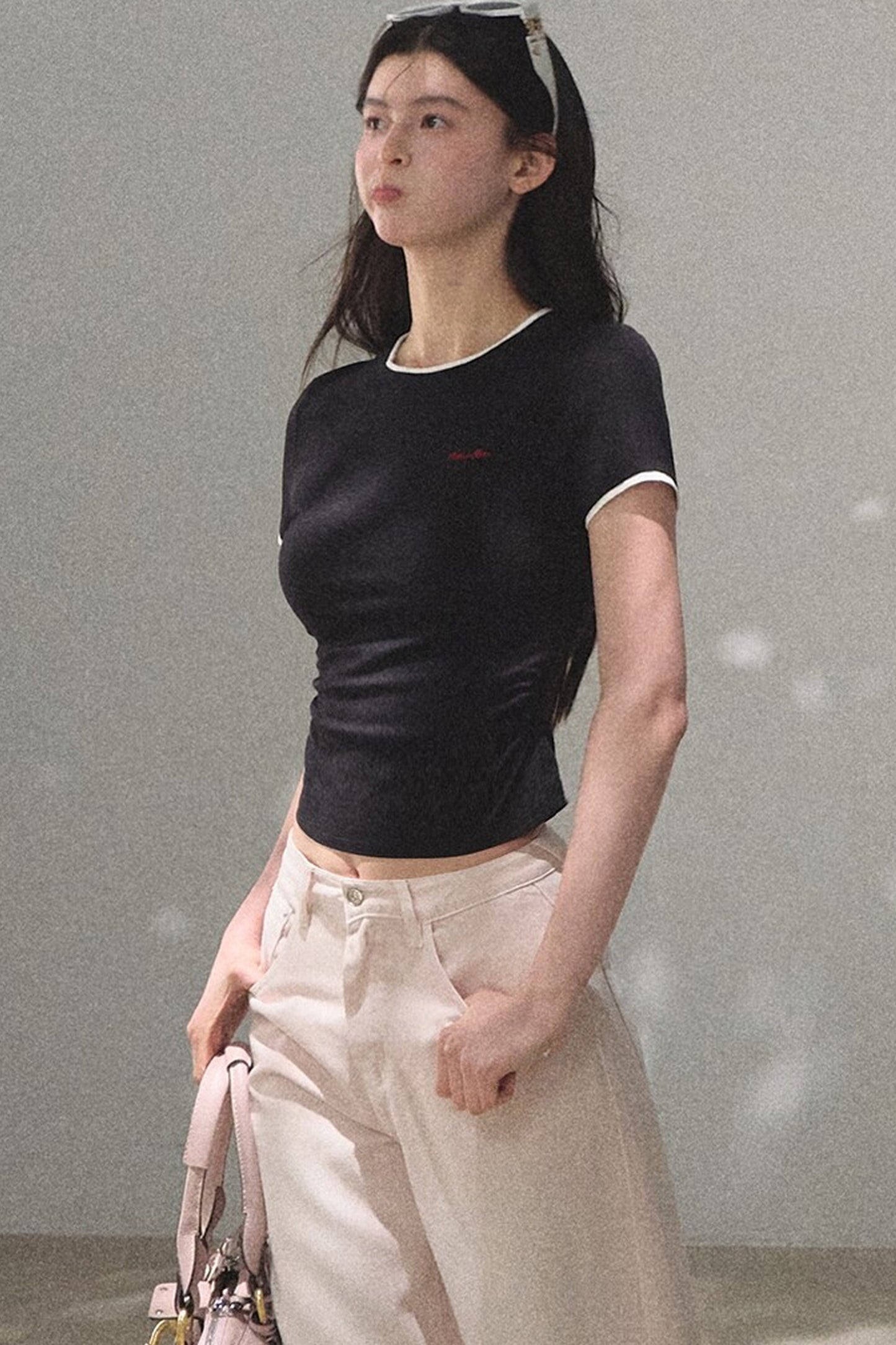 Color-Block Embroidered Summer Top